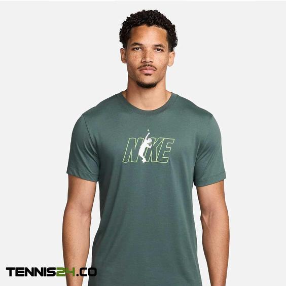 تی شرت تنیس مردانه نایک NikeCourt Dri-FIT- یشمی|تنیس شاپ