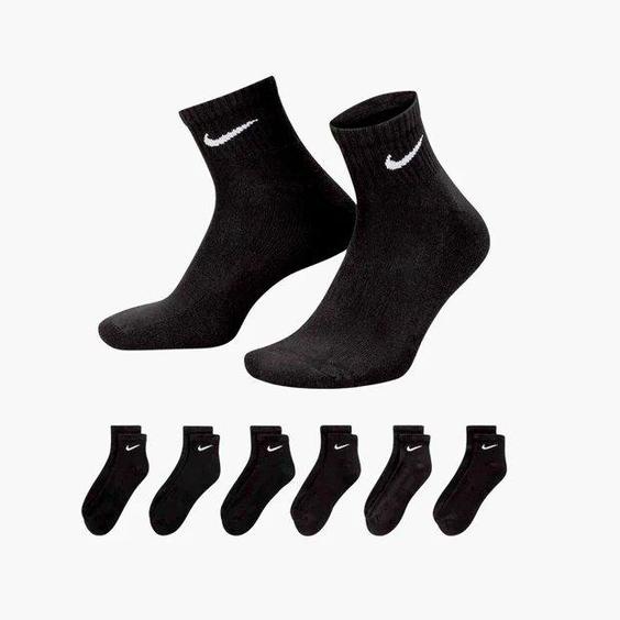 جوراب تنیس نایک Nike Unisex Everyday Cushioned Ankle Socks 6-pack – پک شش تایی – مشکی|تنیس شاپ