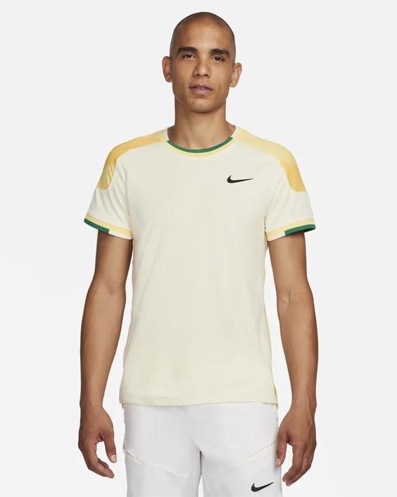 تی شرت تنیس مردانه نایک NikeCourt Slam Dri-FIT- زرد|تنیس شاپ