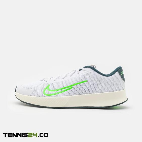 کفش تنیس مردانه نایک NikeCourt Vapor Lite 2– سفید/سبز|تنیس شاپ