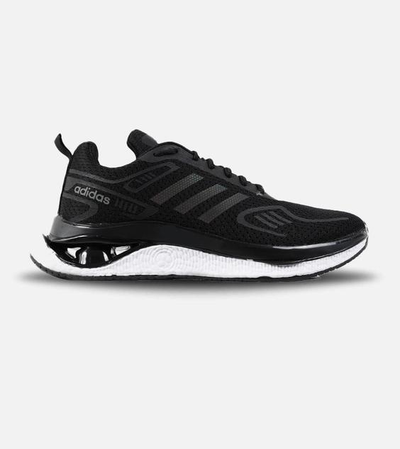 کفش کتانی مردانه مشکی هولوگرامی Adidas running shoes مدل 2120|لوزی