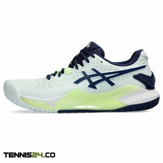 کفش تنیس زنانه اسیکس Asics Gel-Resolution9- سفید/سرمه ای|تنیس شاپ