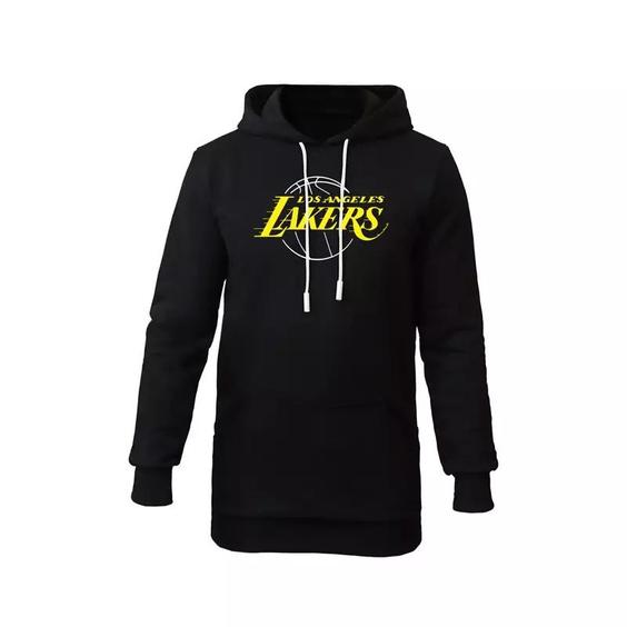 هودی کلاه دار مشکی طرح Lakers  مدل r  4067|باسلام