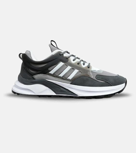 کفش کتانی بزرگ پا طوسی سفید ADIDAS UltraBoost مدل 6152|لوزی