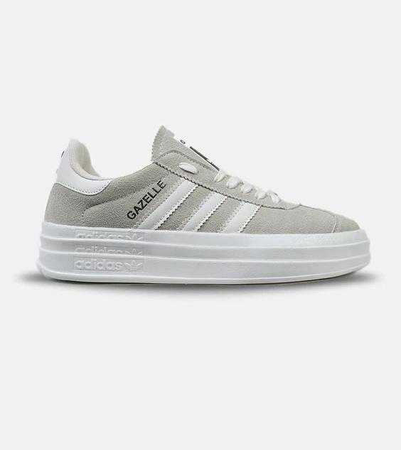 کفش کتانی مردانه طوسی ADIDAS gazelle Bold مدل 4634|لوزی