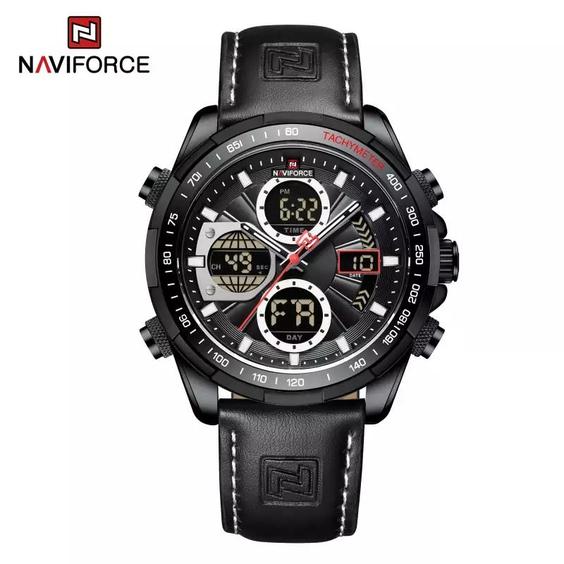 ساعت مردانه اورجینال برند اسکمی -کد :naviforce 9197 - مشکی|باسلام