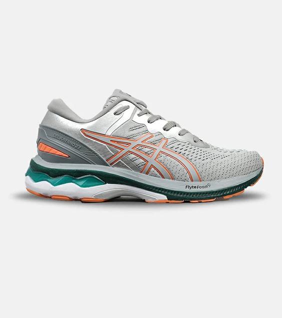 کتانی بزرگ پا طوسی روشن نارنجی ASICS GEL-KAYANO 27 مدل 4740|لوزی