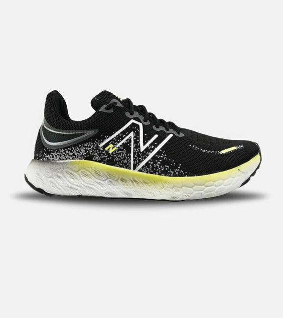 کفش کتانی مشکی سفید لیمویی NewBalance 1080 V12 مدل 2136|لوزی