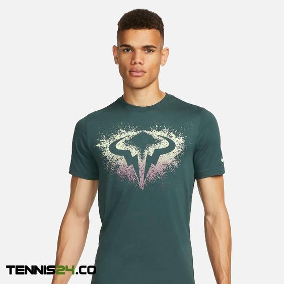 تی شرت تنیس مردانه نایک NikeCourt Dri-FIT Rafa– سبز|تنیس شاپ