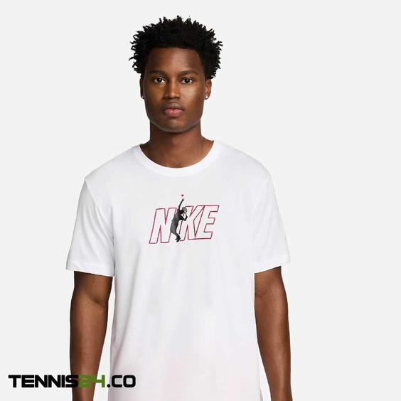 تی شرت تنیس مردانه نایک Nike Court Dri-FIT- سفید|تنیس شاپ