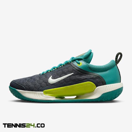 کفش تنیس مردانه نایک NikeCourt Air Zoom NXT- مشکی/سبز|تنیس شاپ