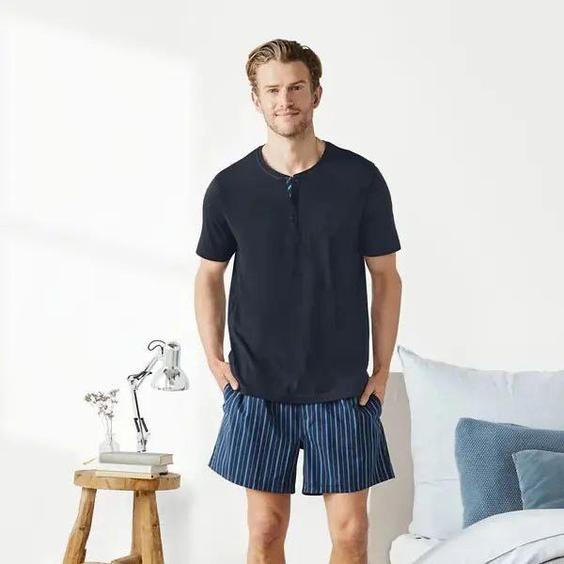 ست تیشرت شلوارک مردانه برند لیورجی کد ۳۸۰۰۵۲۲ Mens Pajamas|کی استوک