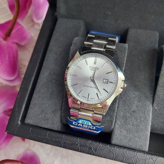 ساعت مچی مردانه کاسیو Casio نقره ای صفحه سفید|باسلام