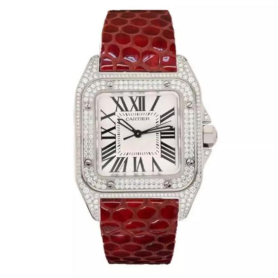 ساعت مچی کارتیر مدل Cartier Santos Diamonds 1379Q (کپی)|باسلام