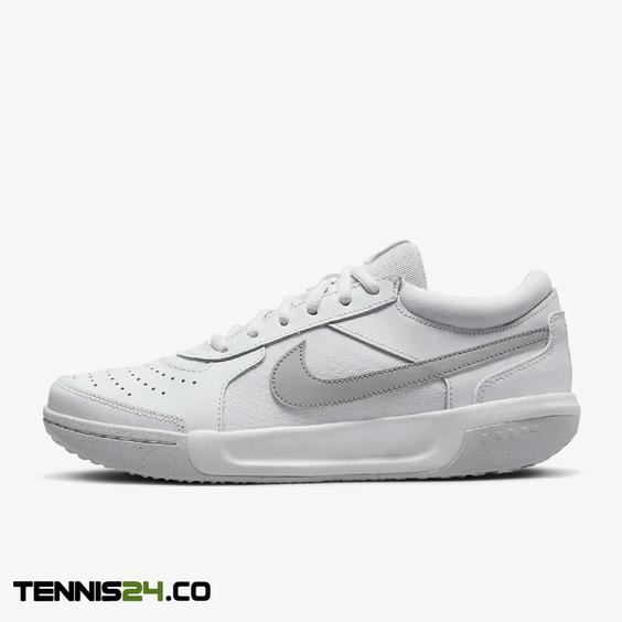 کفش تنیس زنانه نایک NikeCourt Air Zoom Lite 3– سفید/طوسی|تنیس شاپ