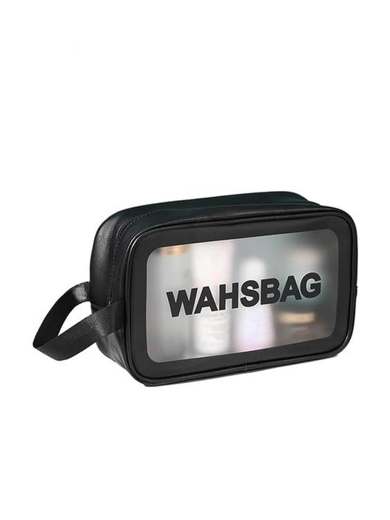 کیف شامپو و وسایل شنا و استخر زنانه و دخترانه واش بگ ( wash bag ) مشکی رنگ|ساترال