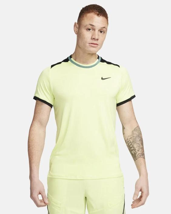 تی شرت تنیس مردانه نایک NikeCourt Advantage Dri-FIT- زرد|تنیس شاپ