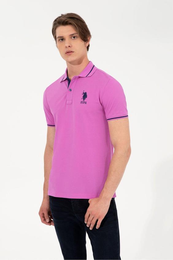 تیشرت یقه پلو مردانه یو اس پلو اورجینال بنفش U.S. Polo Assn. G081SZ011.000.1372846|ترند نهران