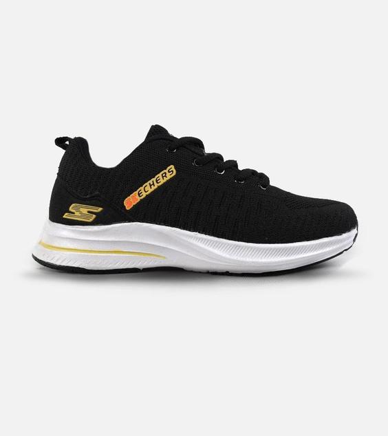 کفش کتانی مردانه مشکی زیر سفید اسکیچرز پیاده روی SKECHERS مدل 3587|لوزی