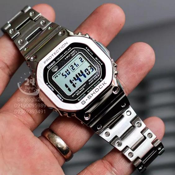 ساعت جی شاک های کپی استیل رنگ ثابت(مدل G-Shock GMWB5000)دارای لایت-روز شمار-آلارم-کرنومتر-تقویم.با کیفیت فول کپی.|باسلام