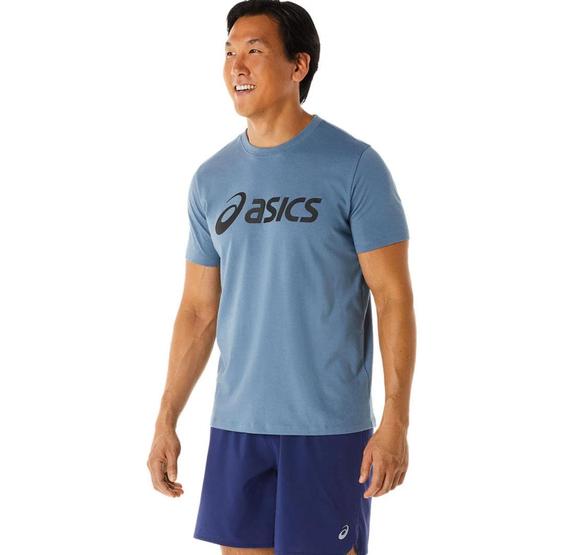 تی شرت تنیس مردانه اسیکس Asics Big Logo Tee- آبی|تنیس شاپ