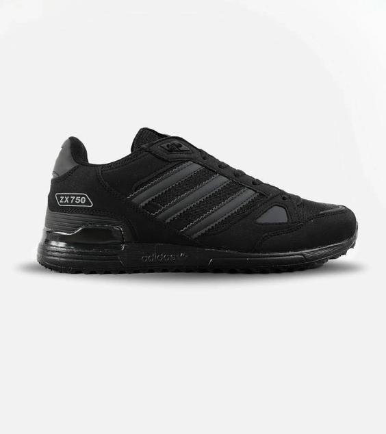 کفش کتانی مردانه مشکی تمام آدیداس adidas ZX 750 مدل 2003|لوزی