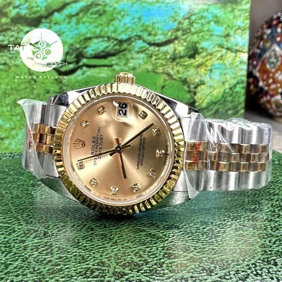 ساعت مچی زنانه رولکس دیت جاست در رنگبندی یک سال گارانتی پک ارسال رایگان rolex|باسلام