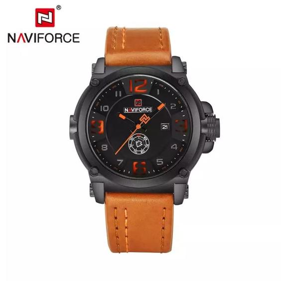 ساعت مردانه اورجینال برند اسکمی -کد :NAVIFORCE 9099 - نارنجی|باسلام