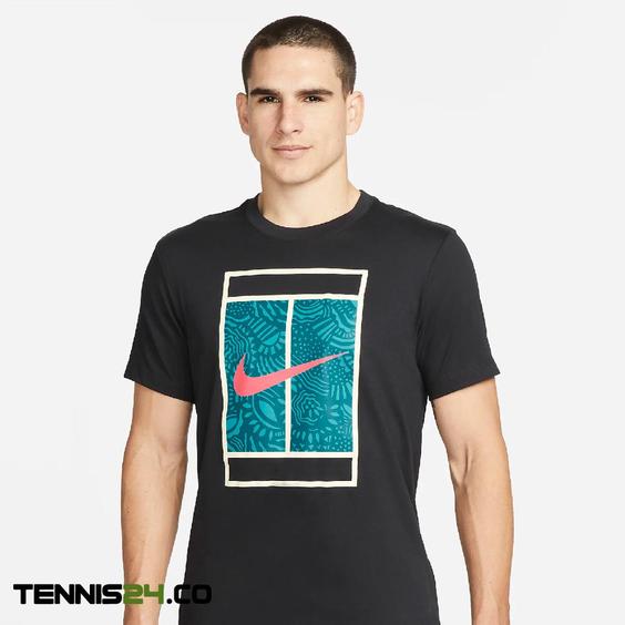 تیشرت تنیس مردانه نایک NikeCourt Dri-FIT- مشکی|تنیس شاپ