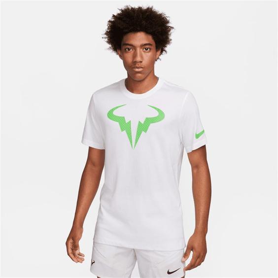 تی شرت تنیس مردانه نایک Rafa NikeCourt Dri-FIT– سفید|تنیس شاپ