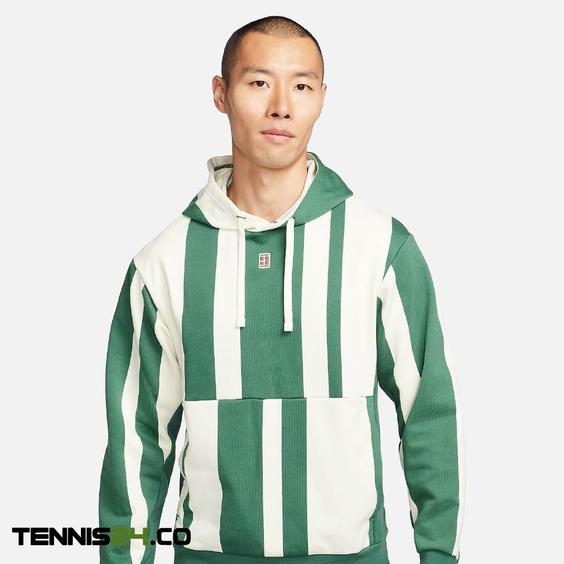 هودی تنیس مردانه نایک NikeCourt Heritage Dri-FIT Fleece- سبز|تنیس شاپ