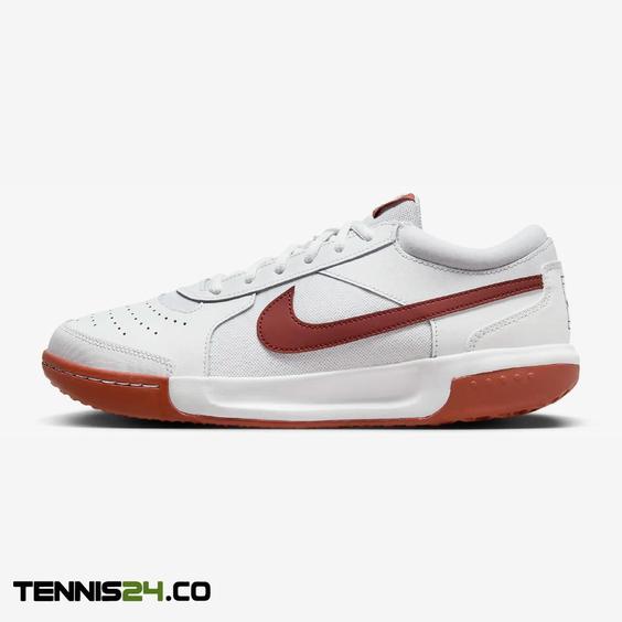 کفش تنیس مردانه نایک NikeCourt Air Zoom Lite 3– سفید/زرشکی|تنیس شاپ