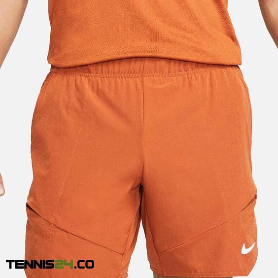 شلوارک تنیس مردانه نایک NikeCourt Dri-FIT Advantage- نارنجی|تنیس شاپ