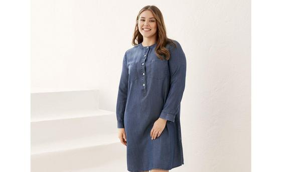 پیراهن جین آستین بلند زنانه برند اسمارا کد ۳۰۰۶۹۲۲ Womens shirt dress|کی استوک