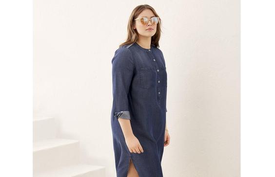 پیراهن جین آستین بلند زنانه برند اسمارا کد ۳۰۰۶۹۲۳ Womens shirt dress|کی استوک