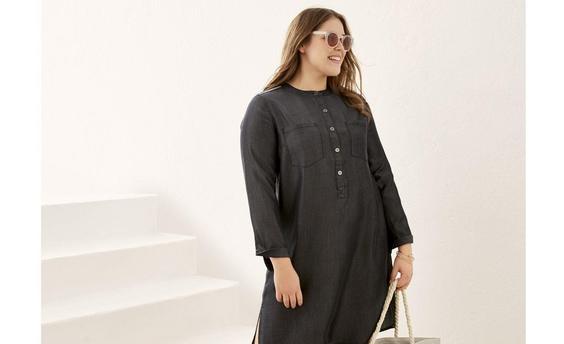 پیراهن جین آستین بلند زنانه برند اسمارا کد ۳۰۰۶۹۲ Womens shirt dress|کی استوک