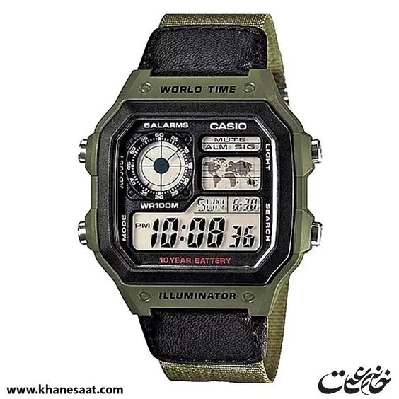 ساعت مچی مردانه کاسیو مدل AE-1200WHB-3B|خانه ساعت