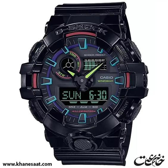 ساعت مچی مردانه کاسیو مدل GA-700RGB-1ADR|خانه ساعت