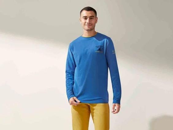 بلوز نخی مردانه برند لیورجی مدل پولو کد ۳۹۳۹۱۵ MEN'S LONG-SLEEVED COTTON ‏ POLO SHIRT|کی استوک