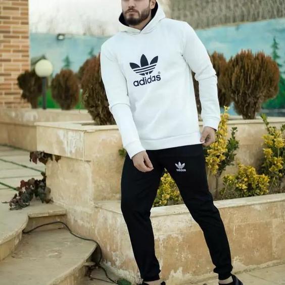 سویشرت شلوار مردانه Adidas مدل Nelvi (زرد و سفید )|باسلام