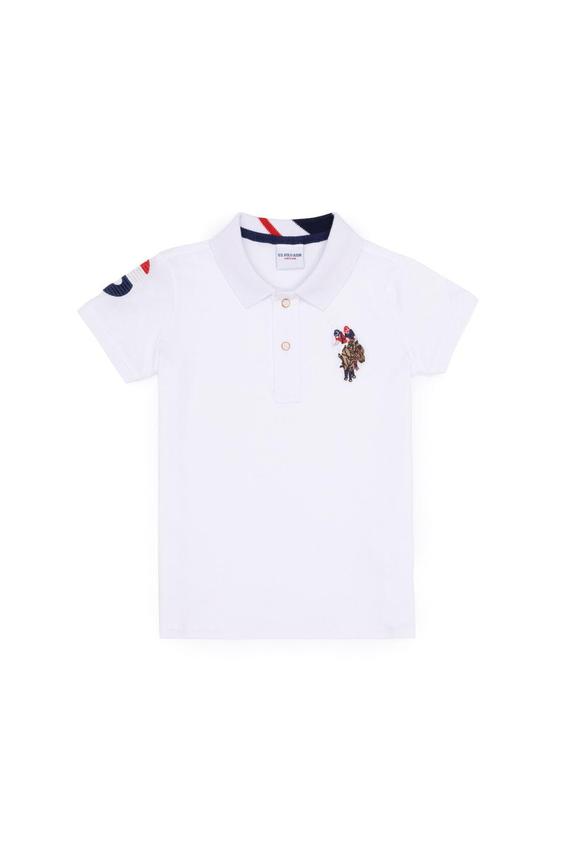 تیشرت یقه پلو پسرانه یو اس پلو اورجینال سفید U.S. Polo Assn. TYC7FE650C93C96100|ترند نهران