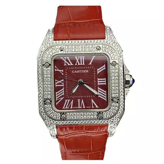 ساعت مچی کارتیر Cartier Santos Diamonds 1689Q|باسلام