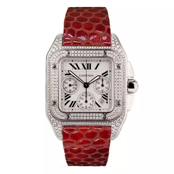 ساعت مچی کارتیر مدل Cartier Santos Diamonds 9769Q|باسلام