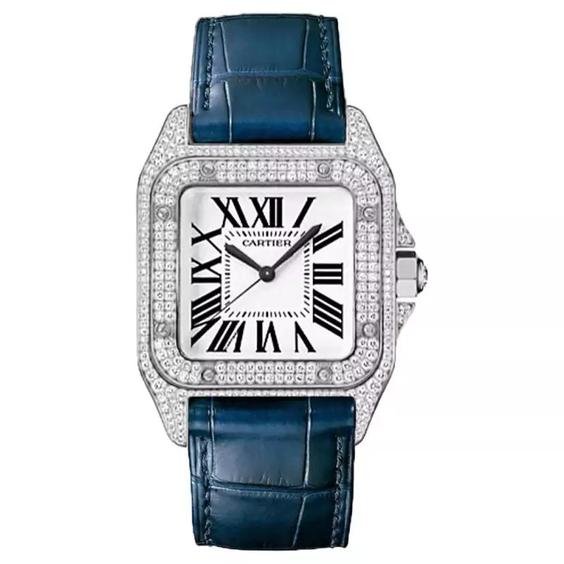 ساعت مچی کارتیر مدل Cartier Santos Diamonds 1321Q|باسلام