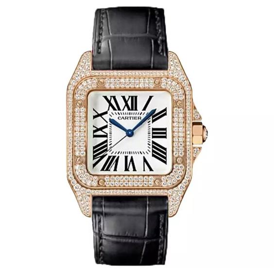 ساعت مچی کارتیر مدل Cartier Santos Diamonds 1323Q|باسلام