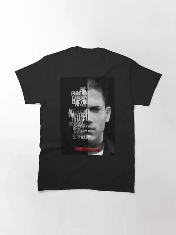 تیشرت prison break طرح Black and white Michael Scofield کد 1092 231|باسلام (سفارشی سازی با گیکزهاب)