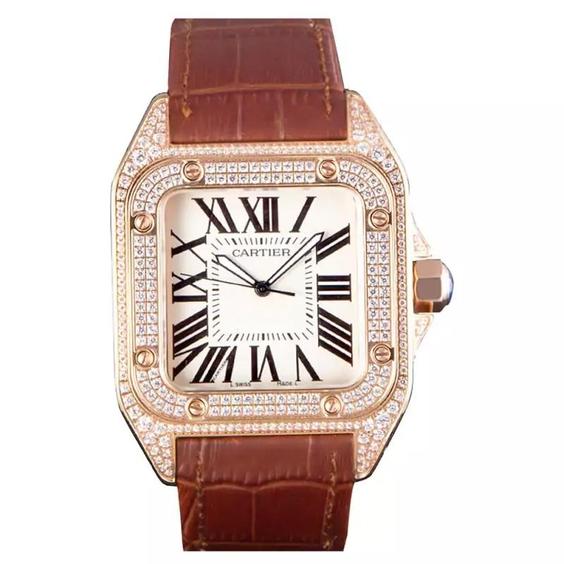 ساعت مچی کارتیر مدل Cartier Santos Diamonds 1354Q|باسلام