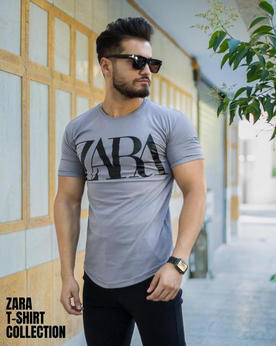 تیشرت مردانه مدل ZARA (طوسی)|سبز گستر