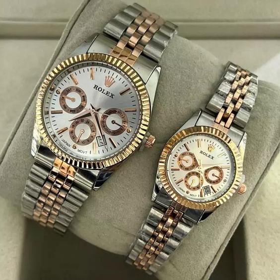 ست و تک زنانه مردانه ساعت مچی رولکس طرح کرنو Rolex|باسلام