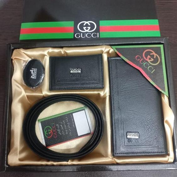 ست کیف کمربند سه تیکه مردانه برندGucci|باسلام